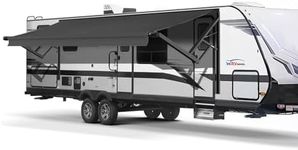 RVeaves Black Electric Power RV Awn