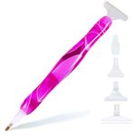 Diamond Art Painting Resin Pens for Adult,Purple Curvy Handturned Pen Applicator Embroidery for Kid,5D DIY Gem Art Pen Jewel Wax Picker Tool Accessories Supplies