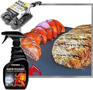 Grill Brush, Grill Spray, & Grill Mats - 360 Wired BBQ Grill Brush, Heavy-Duty, No-Drip Grill Spray, Eco-Friendly Degreaser (23 oz), & Heavy Duty Non-Stick, BBQ Grill Mats (Set of 2)