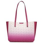 Calvin Klein Women's Dilan Novelty Organizational Tote, Raspberry Multi Perf Logo, One Size