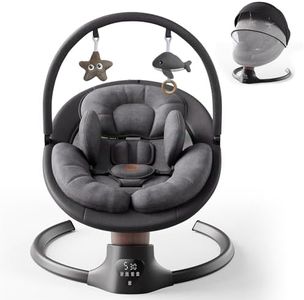 Baby Swings for Infants, FasonBaby Electric Baby Swing with Bluetooth Music | Infant Swing with 5 Speeds, 10 Preset Melodies and Remote Control, Portable Baby Swing for Indoor and Outdoor