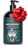 Ballsy Give-A-Sack Charcoal Body Wash for Men - 16 Oz with Pump, Mint & Mandarin - Moisturizing Men's Bodywash with Coconut Oil