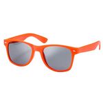 Komonee Drifter Neon Orange Sunglasses Set With Soft Case and Cleaning Cloth Classic Style Retro Sun Shades UV400 Protection Unisex For Men Women Sports