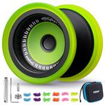 MAGICYOYO Yoyo V13 Professional Finger Spin Yo Yo, Responsive YoYo for Kids & Pro Unresponsive Yo Yo for Advanced Player, Metal + PC Hybrid Design Tricks Yoyo, Includes Accessories