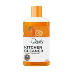 Qssiy Kitchen Cleaner 1 liter | Surface Cleaner Liquid for Kitchen & Bathroom | Glass Stove Top Cleaner | Grease Removal | Kitchen Oil Stain Remover | Skin Friendly and Non Toxic (Orange)