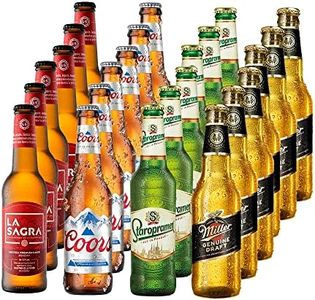 Pack Cerveza Lagers del Mundo (Coors, Staropramen, Miller y La Sagra) - Pack de 24 botellas de 330 ml - Total: 7920 ml