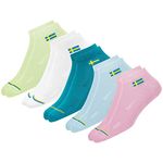 SWAGR 5 Pairs Women Cotton Socks Ankle Length Socks, Multicolor, Pack of 5, Free Size