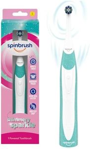 Spinbrush Smart Clean Kids Electric Toothbrush, Shimmery Sparkle, Battery-Powered