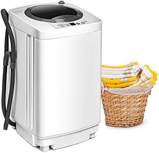 GOPLUS Mini Machine à Laver à Godet Unique, Puissance de 240W, Lave-linge avec Panneau de Commande Multifonction, Capacité de 3,5KG, avec Pompe de Drainage, Idéal pour Appartements Résidentiels
