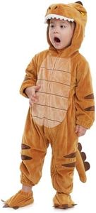 Baby Dinosaur Costume, Toddler Trex Costume Boys Girls, Baby Halloween Onesie Costume for Infant Newborn 18-24 Months