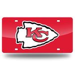 Rico NFL Kansas City Chiefs Laser-Cut Auto Tag (Red Mirror)