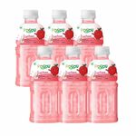 POGOU Lychee Fruit Juice with 25% Nata De Coco | Energy Booster Drink, Healthy & Delicious Taste Filled with Natural Fibres, No Added Preservatives| Imported from Thailand (Pack of 6, 320ml each)