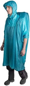 Sea to Summit Ultra-SIL Nano Tarp Poncho 4-in-1 Raincoat, Pack Cover, Groundsheet, and Shelter, Pacific Blue