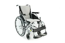 Karman Healthcare S-115 Ergonomic Ultra Lightweight Manual Wheelchair, Pearl Silver, 20-Inch Seat Width