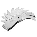 Radius Gauge Stainless Steel Radius Fillet Gauge External Internal Concave Convex Measuring Tool with Clear Marking(R25-50MM)