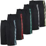 Boys Workout Quick Dry Shorts Youth Clothes Mesh Active Athletic Basketball Soccer Kid Gym Running Teen Dry-Fit XS (4-5) 5-Pack