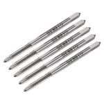 uxcell Machine Tap #4-40 UNC UNC Thread 2B Class 3 Flutes High Speed Steel Screw Threading Tap Tapping Tool 5pcs