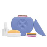 Alleyoop Portable Travel Razors For Women - Perfect For Touch Ups On-The-Go - Includes Refillable Blades, Moisturizing Bar & Water Spray Bottle - Safe For All/Sensitive Skin Types (Periwinkle)