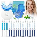 Teeth Whitening Kit, Teeth Whitening Kit with LED Light - Teeth Whitening Kits Teeth Whitener, Including Mouth Tray, 12 Teeth Whitening Gels, 3 Desensitizing Gels and Storage Case