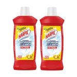 Harpic Disinfectant Bathroom Cleaner Liquid, Lemon - 1 L (Pack of 2) | India's # 1 Bathroom Cleaner