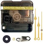 QEWINOX® Combo of Ajanta Mfg. Battery Operated Plastic Ticking Wall Clock Movement Machine with Hands (Made in India 100%)(Gold 7)