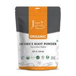 Just Jaivik Organic Licorice Root/Mulethi/Atimadhuram Podi/Athimadhura Hittu Powder 227g - USDA Organic Certified Herb