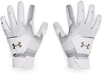 Under Armour Boys Clean Up 21 Gloves , White (100)/Steel , Youth Small