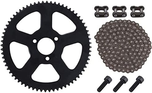 CNCMOTOK 25H 136Links Chain + 68T 68 Tooth Rear Sprocket,fit for 49CC Mini Small Sports Car Pocket Bike 2 Stroke Off-Road Motorcycle Chain Pinion Chain Drive Gear