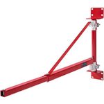 VEVOR Electric Hoist Support Arm, 660 lbs Max Load Capacity, Electric Hoist Holder Swing Arm with Pole, Steel Hoist Frame, 180° Swivel Scaffold Hoist Lifting Arm, Winch Hoist Arm for Workshop, Garage