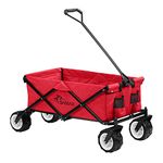 SAMAX Coaster Wagon Garden Trolley Beach Wagon Folding Foldable Hand Cart Trolley Offroad Red - Various designs