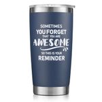 NOWWISH Inspirational Gift for Men - You're Awesome Coffee Cup Tumbler - Chirstmas, Birthday Gifts for Men Dad Father Husband Boyfriend Best Friend - Navy Blue 20oz