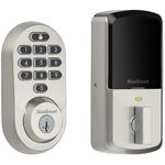 Kwikset Halo Keypad Wi-Fi Smart Door Lock, Keyless Entry Electronic Touchscreen Deadbolt Door Lock, No Hub Required App Remote Control, with SmartKey Re-Key Security, Satin Nickel