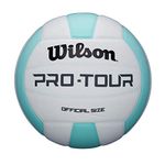 Wilson Pro Tour Indoor Volleyball - Official Size, Teal/White