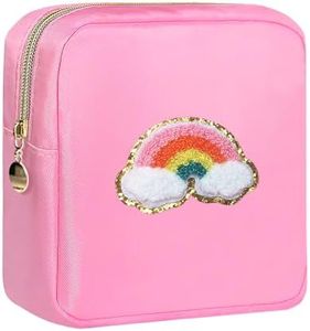 OWTING Sanitary Napkin Storage Bag, Period Bag, Portable Period Pouch, Feminine Menstrual Pad Tampon Organizer, First Period Kit for teen Girls School (Pink)