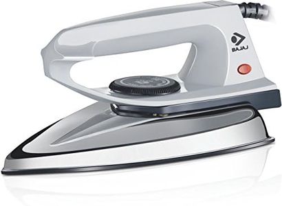 Bajaj DX 2 600-Watt Light Weight Dry Iron | Non-Stick Coated Soleplate | Anti-Bacterial Coating | 180 Degree Swivel Cord | Cool Touch Handle | 2-Yrs Warranty 【Grey】