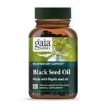 Gaia Herbs Black Seed Oil - Cold-Pressed Capsules for Lung, Respiratory, and Antioxidant Support - with Organic Nigella Seed Oil - Herbal Supplement - 60 Vegan Liquid Phyto-Capsules (30-Day Supply)