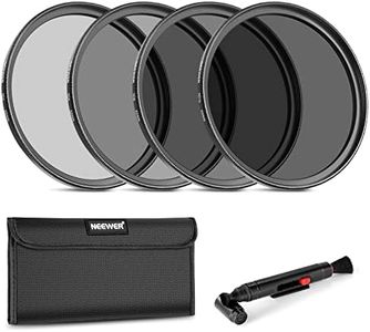 NEEWER 62mm ND Lens Filter Kit: ND2 ND4 ND8 ND16, Lens Cleaning Pen, Filter Pouch Neutral Density Filter and Accessory Kit Compatible with Canon Nikon Sony Panasonic DSLR Cameras with 62mm Lens