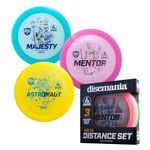 Discmania Mega Distance Disc Golf Set of 3 – Includes 3 High Speed Disc Golf Drivers, High Speed Frisbee Golf Disc Set, Disc Golf Starter Set (Colors Will Vary)