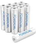 Powerowl 12 x AAA Rechargeable Batteries 1.2V for Cordless Phones, 1000mAh NiMH Rechargeable Batteries, Low Self Discharge