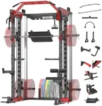 SNODE ALL10 Smith Machine for Home Gym, Power Rack with Cable Crossover, Squat Rack with Leg Press and Advanced LAT Pull-Down, 2000LB Weight Capacity