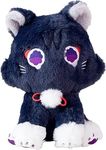 XIAOHONG 22cm Genshin Impact Cat plush Toy,Wanderer Cat Plush Stuffed Animal Plushies,Cute Genshin Impact Scaramouche Cat Plush Doll Stuffed Toy,Soft Scara Cat Plush Pillow for Kids Plush Figure Gift