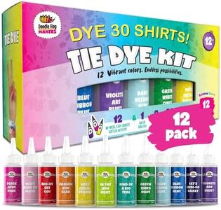 Tie Dye Kit for Kids & Adults - 12 Large Tye Dye Bottles with Tie Dye Powder, Soda Ash, Gloves - Non-Toxic Tyedyedye Kit - Decorating Dye for Clothes