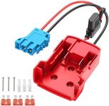 Kzreect 18V Power Wheels Adapter for Milwaukee M18 Battery, Power Wheels Battery Conversion Kit with Fuse Holder and Wire Harness Connector, Compatible with Peg-Perego Kids Ride-on Toy