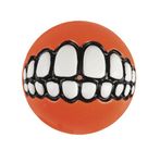 Rogz Grinz Large 3" Dog Ball Treat Toy, Orange