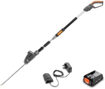 Flymo 18V UltraCut Reach 420 Cordless Telescopic Hedge Trimmer -With 18V POWER FOR ALL Battery, 42cm cutting with, 3m extendable reach, 90° adjustable head, POWER FOR ALL Alliance