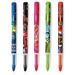 Unomax Fountain Slim Ink Pen, Set of 10, Disney Toons(2pc Blister Card Each- Tinker Bell, Monsters, Disney Cars, The Incredibles, Toy Story), Blue, Free 2pc Jumbo Ink Catridges