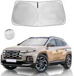 Windshield Sun Shade for Hyundai Tucson Accessories Foldable Window Sunshade Fit 2025 2024 2023 2022 Hyundai Tucson Front Window Shade Sun Visor Blocks UV Keep Car Cooler