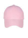 FabSeasons Pink Solid Polyester Unisex Baseball Summer Cap & Hat with Adjustable Buckle