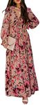 BLENCOT Womens Casual Floral Deep V