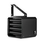 Stelpro Heavy-Duty Oxford Quiet Unit Heater, 5000W/3750W, 240V/208V Dual Voltage, Built-in Thermostat, Adjustable Louvers, Ideal for Garages, Workshops, Warehouses (RUH5TCHAR) - Charcoal